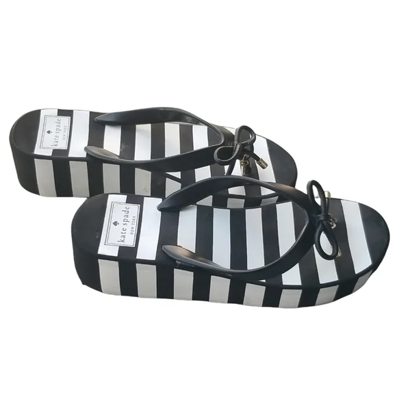 KATE♠️SPADE Flatform Flip Flops - Picture 4 of 9